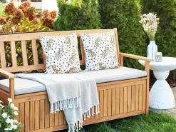 Set di 2 cuscini da esterno ARENZANO Trama animale 45 x 45 cm Beige