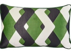 Set di 2 cuscini da esterno SWAY Trama geometrica 30 x 50 cm Multicolore