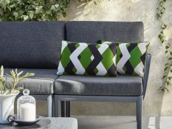Set di 2 cuscini da esterno SWAY Trama geometrica 30 x 50 cm Multicolore