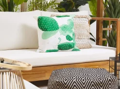 Set di 2 cuscini da esterno OSTINA Trama di piante 45 x 45 cm Verde
