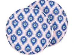 Set di 2 cuscini da esterno CERIANA Trama animale 40 x 40 cm Blu