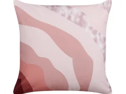Set di 2 cuscini da esterno CAMPEI Trama astratta 45 x 45 cm Rosa