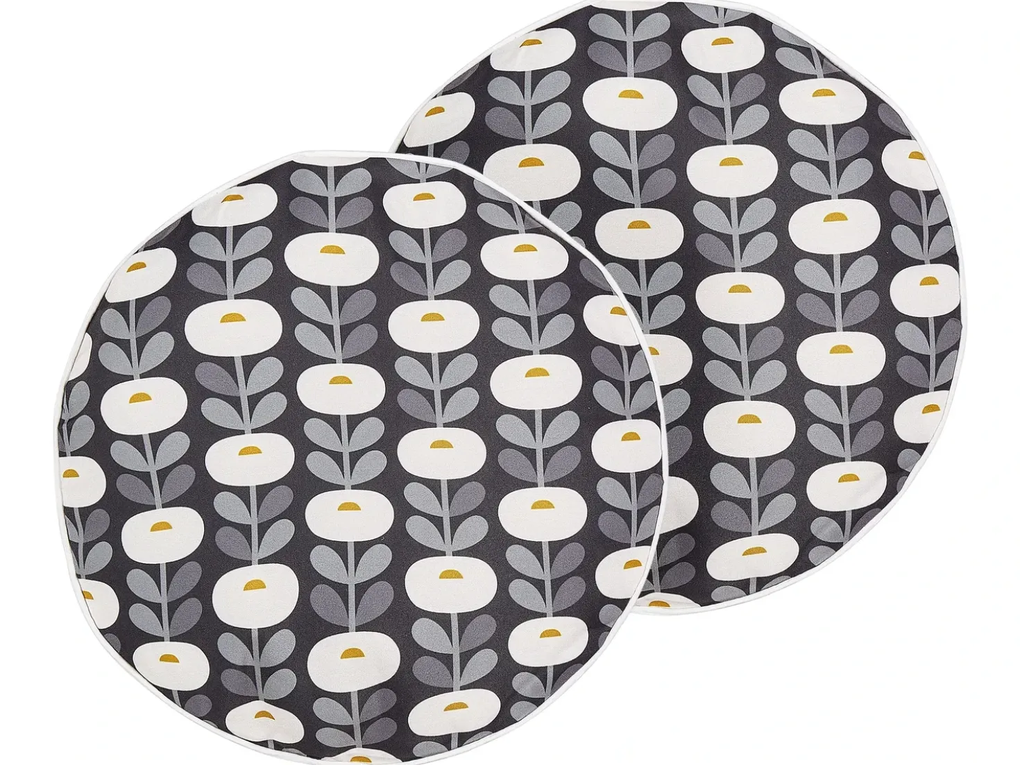 Set di 2 cuscini da esterno VALSORDA Trama geometrica 40 x 40 cm Grigio