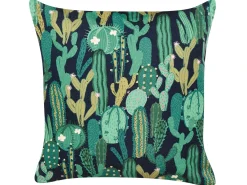 Set di 2 cuscini da esterno BUSSANA Trama di piante 45 x 45 cm Verde