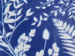 Set di 2 cuscini da esterno GLIMMER Trama di piante 45 x 45 cm Blu