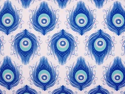 Set di 2 cuscini da esterno CERIANA Trama animale 40 x 60 cm Blu