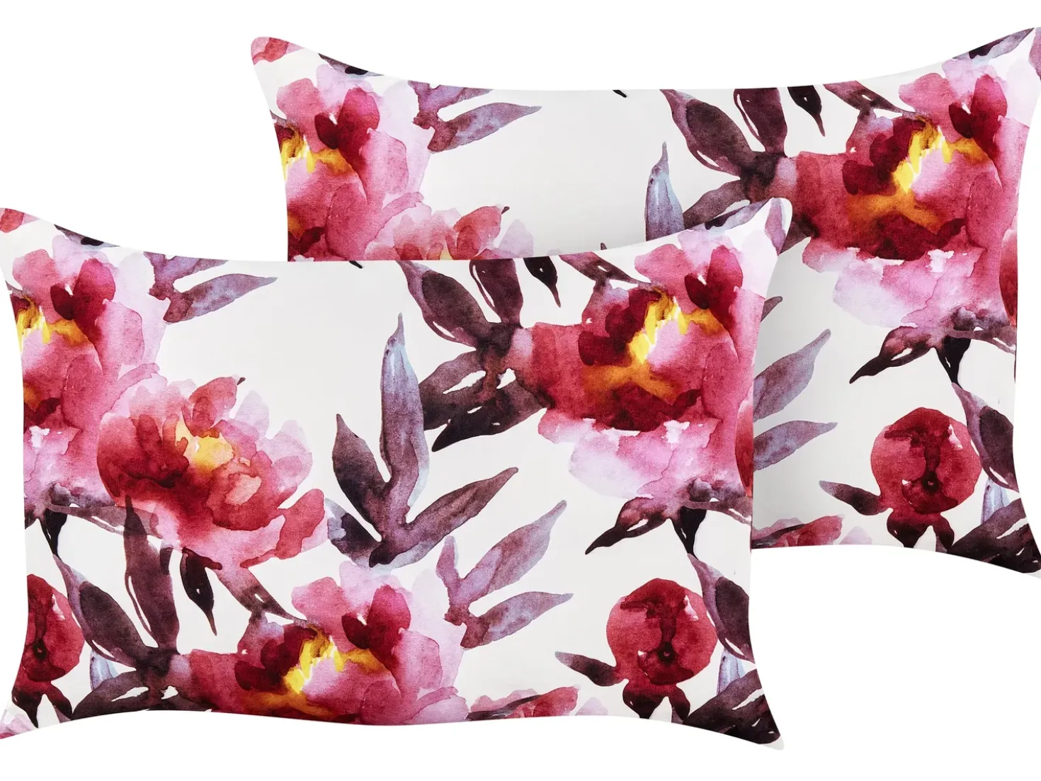 Set di 2 cuscini da esterno LANROSSO Trama floreale 40 x 60 cm Rosa