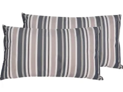 Set di 2 cuscini da esterno KASTOS A strisce 40 x 70 cm Tortora