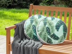 Set di 2 cuscini da esterno BOISSANO Trama di piante 40 x 40 cm Verde