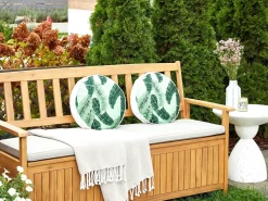 Set di 2 cuscini da esterno BOISSANO Trama di piante 40 x 40 cm Verde