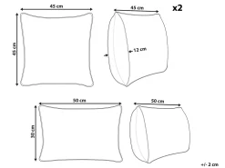 Set di 3 cuscini da esterno VIVID Trama floreale Multicolore