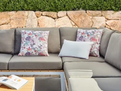 Set di 3 cuscini da esterno VIVID Trama floreale Multicolore