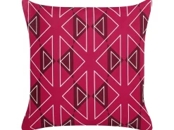 Set di 2 cuscini da esterno MEZZANO Trama geometrica 45 x 45 cm Rosa