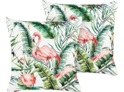 Set di 2 cuscini da esterno ELLERA Trama animale 45 x 45 cm Verde