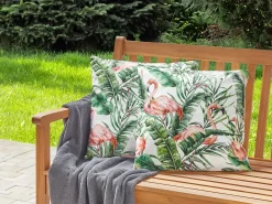 Set di 2 cuscini da esterno ELLERA Trama animale 45 x 45 cm Verde