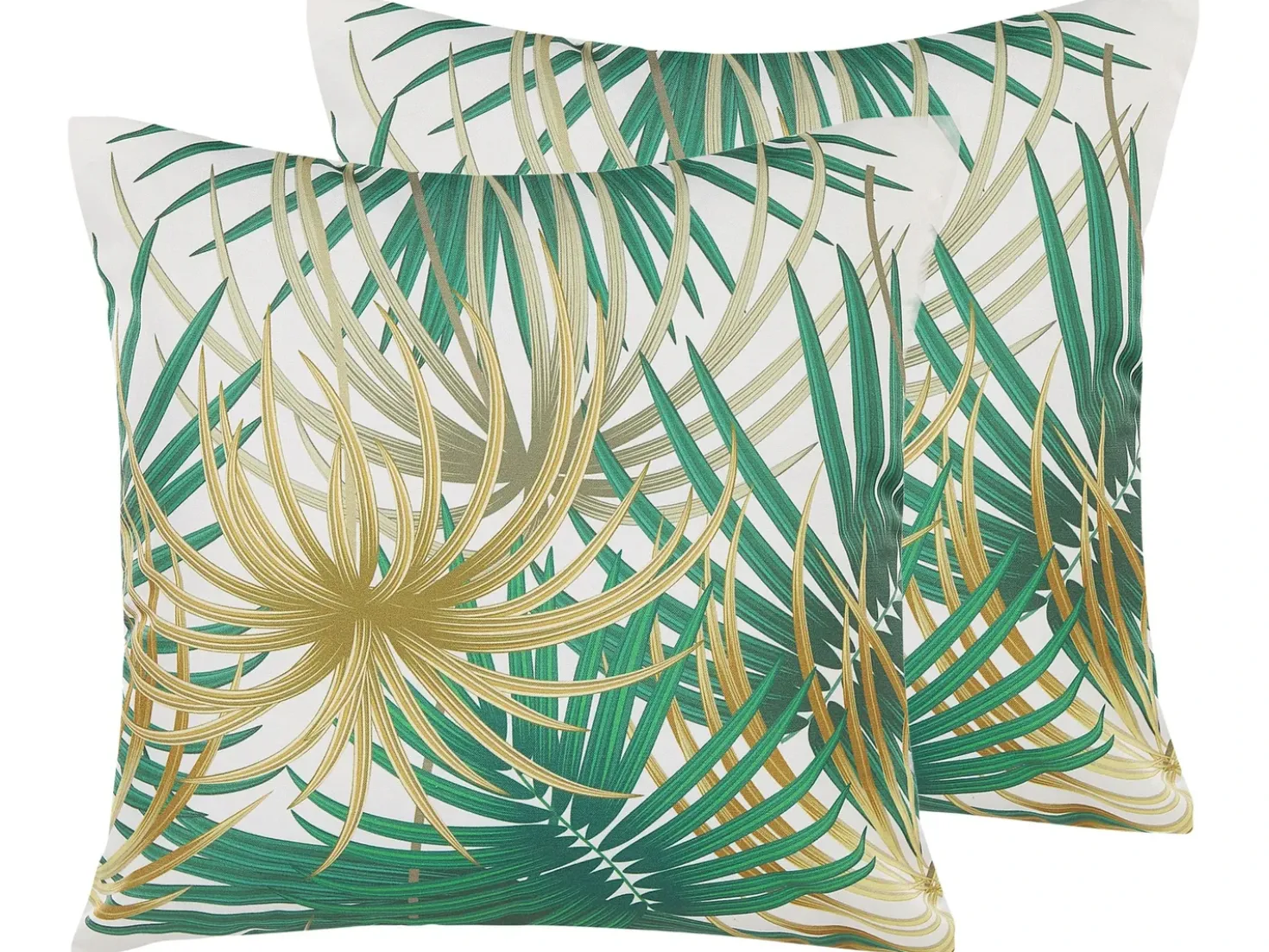Set di 2 cuscini da esterno GAIANA Trama di piante 45 x 45 cm Verde