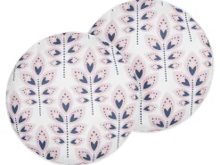 Set di 2 cuscini da esterno TORRETTA Trama di piante 40 x 40 cm Bianco sporco