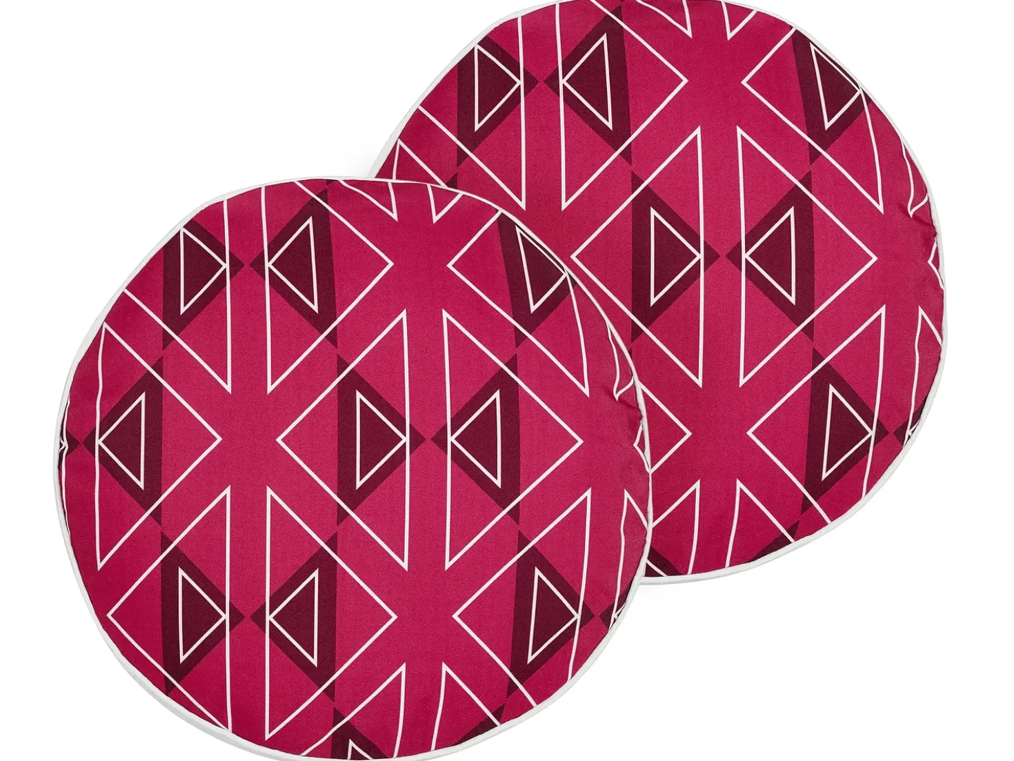 Set di 2 cuscini da esterno MEZZANO Trama geometrica 40 x 40 cm Rosa