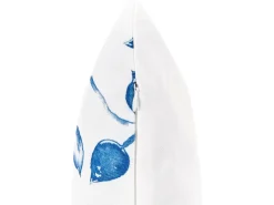 Set di 2 cuscini da esterno TORBORA Trama di piante 45 x 45 cm Bianco Blu