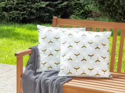 Set di 2 cuscini da esterno CUNEO Trama geometrica 45 x 45 cm Verde