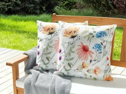 Set di 2 cuscini da esterno MONESI Trama floreale 45 x 45 cm Multicolore
