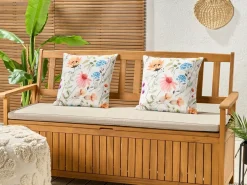 Set di 2 cuscini da esterno MONESI Trama floreale 45 x 45 cm Multicolore