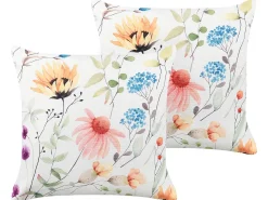 Set di 2 cuscini da esterno MONESI Trama floreale 45 x 45 cm Multicolore