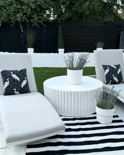 Set di 2 cuscini da esterno PIANAZZO Trama animale 45 x 45 cm Nero