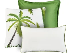 Set di 3 cuscini da esterno SEASIDE Trama di piante Verde