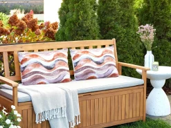 Set di 2 cuscini da esterno SEBORGA Trama astratta 40 x 60 cm Marrone
