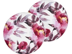 Set di 2 cuscini da esterno LANROSSO Trama floreale 40 x 40 cm Rosa