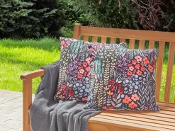 Set di 2 cuscini da esterno CASTELARO Trama floreale 45 x 45 cm Multicolore