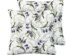 Set di 2 cuscini da esterno TRANQUI Trama di piante 45 x 45 cm Multicolore