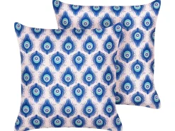 Set di 2 cuscini da esterno CERIANA Trama animale 45 x 45 cm Blu