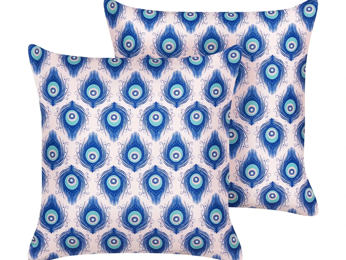 Set di 2 cuscini da esterno CERIANA Trama animale 45 x 45 cm Blu