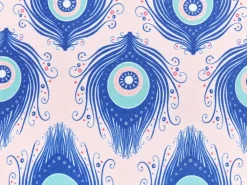 Set di 2 cuscini da esterno CERIANA Trama animale 45 x 45 cm Blu