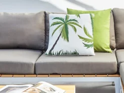 Set di 2 cuscini da esterno SEASIDE Trama di piante 45 x 45 cm Verde