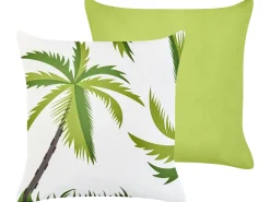 Set di 2 cuscini da esterno SEASIDE Trama di piante 45 x 45 cm Verde