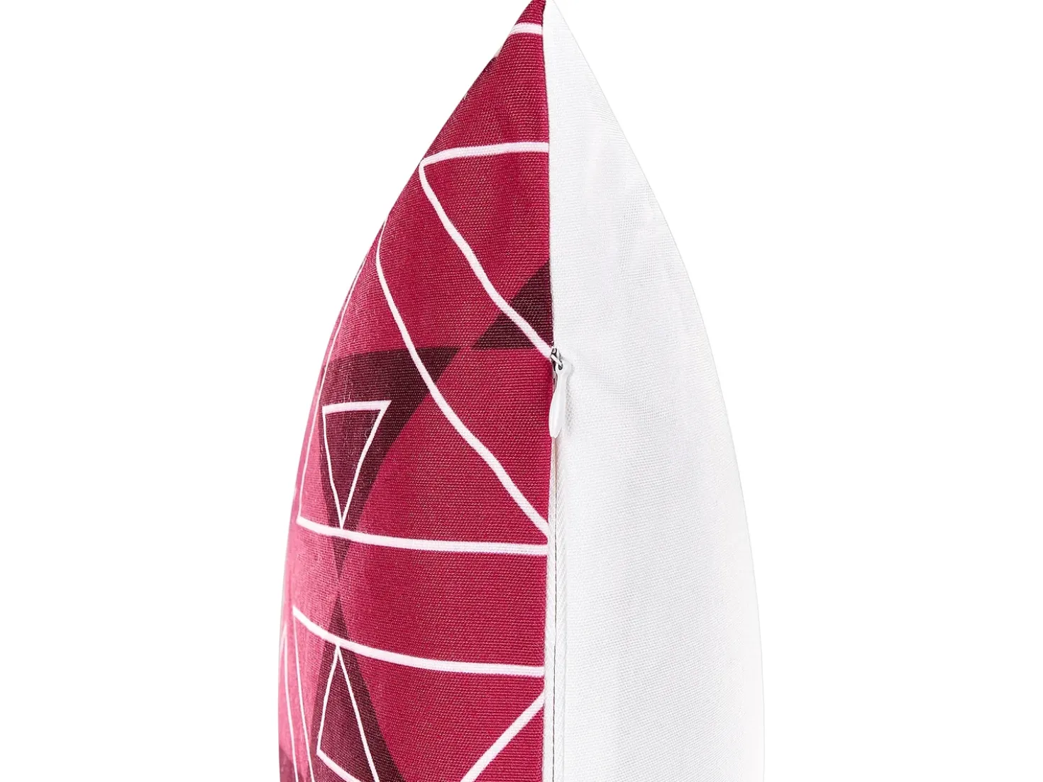Set di 2 cuscini da esterno MEZZANO Trama geometrica 40 x 60 cm Fucsia