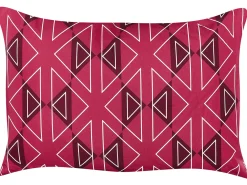 Set di 2 cuscini da esterno MEZZANO Trama geometrica 40 x 60 cm Fucsia