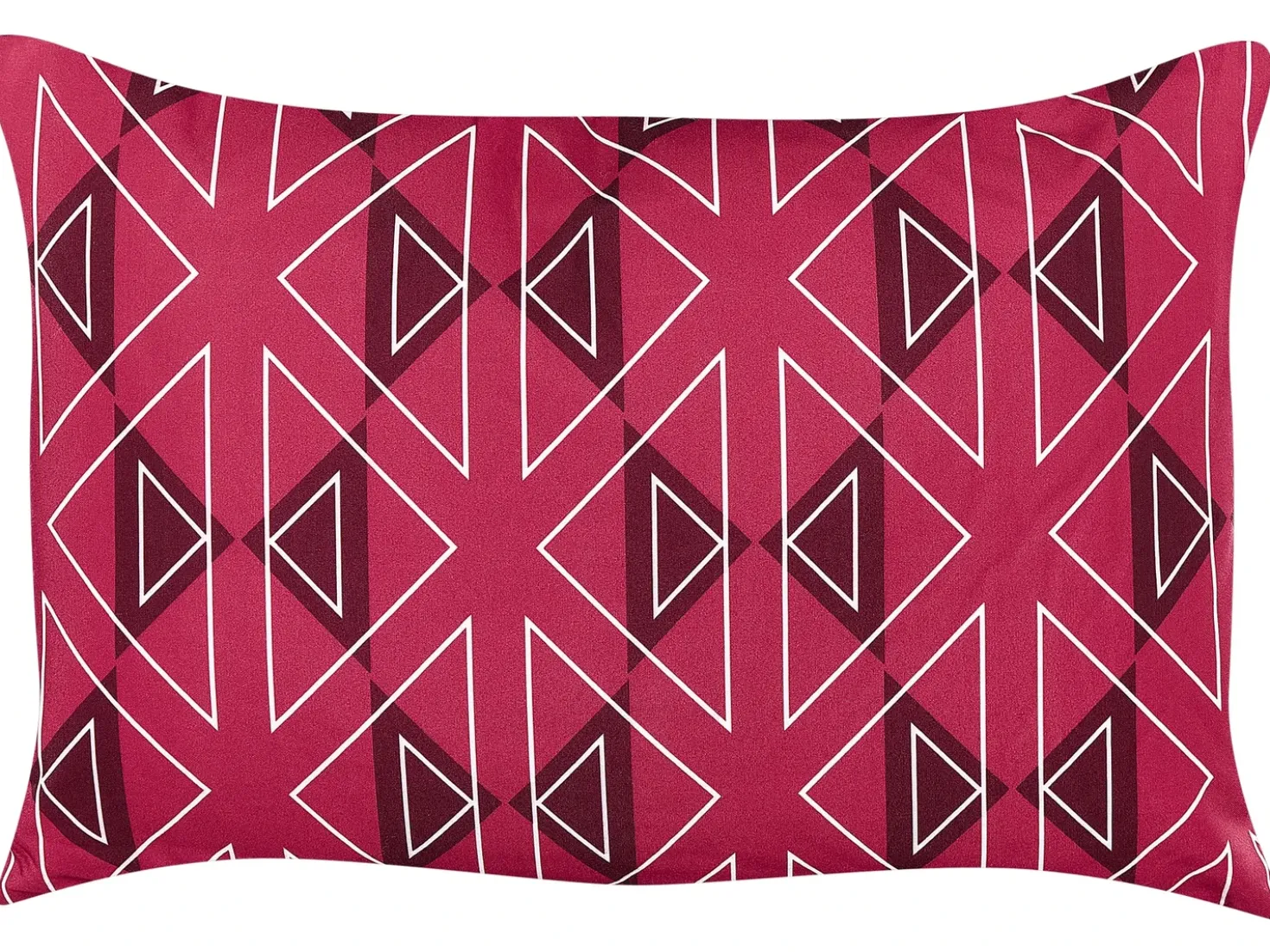Set di 2 cuscini da esterno MEZZANO Trama geometrica 40 x 60 cm Fucsia