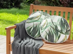 Set di 2 cuscini da esterno CALDERINA Trama di piante 40 x 40 cm Verde