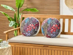 Set di 2 cuscini da esterno CASTELARO Trama floreale 40 x 40 cm Multicolore