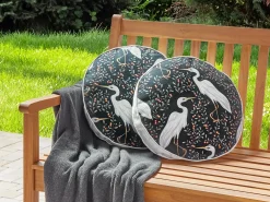 Set di 2 cuscini da esterno PIANAZZO Trama animale 40 x 40 cm Nero