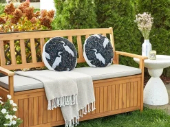 Set di 2 cuscini da esterno PIANAZZO Trama animale 40 x 40 cm Nero