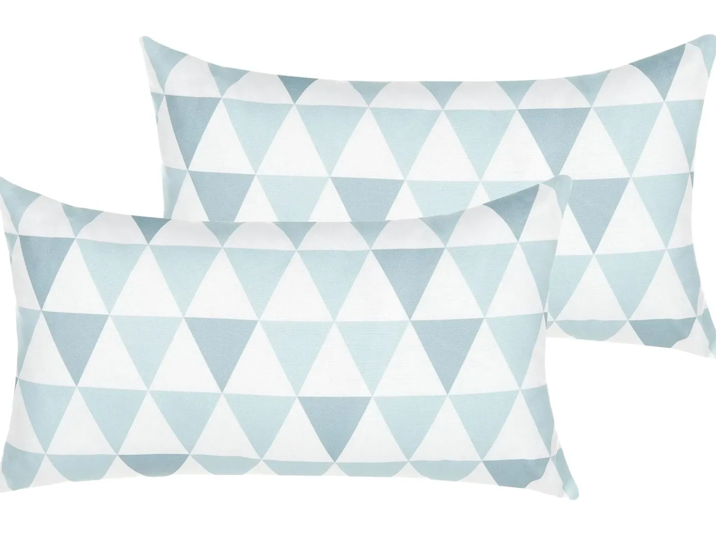 Set di 2 cuscini da esterno TRIFOS Trama geometrica 40 x 70 cm Blu