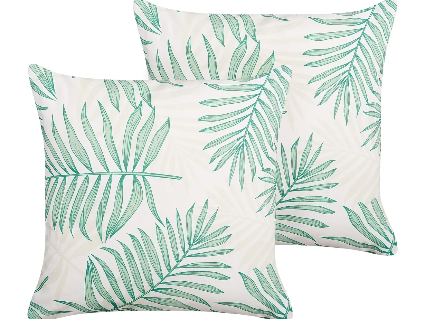 Set di 2 cuscini da esterno POGGIO Trama di piante 45 x 45 cm Verde