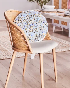 Set di 2 cuscini da esterno VALLORIA Trama floreale 40 x 40 cm Azzurro