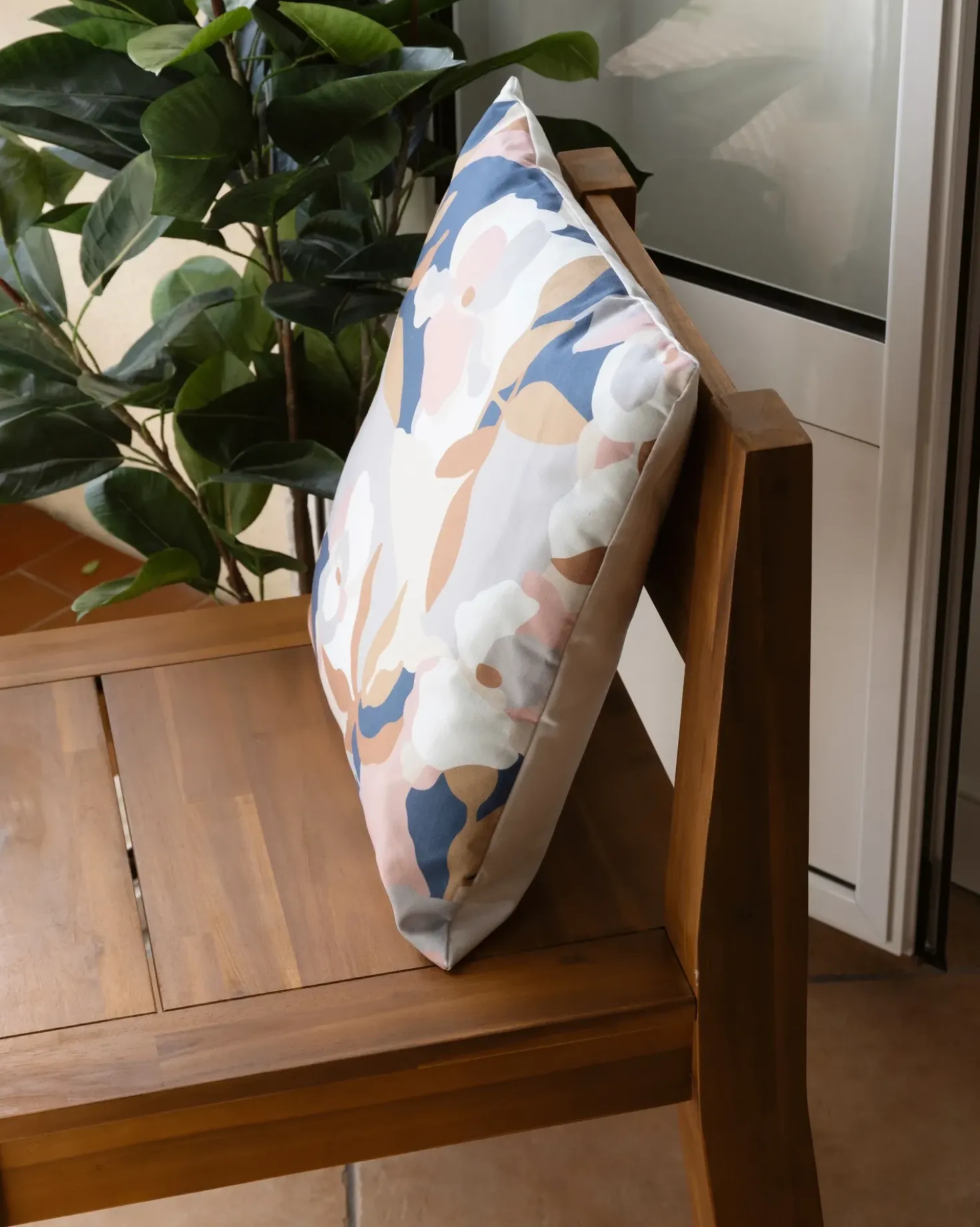 Set di 2 cuscini da esterno VEREZZI Trama floreale 45 x 45 cm Multicolore