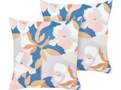 Set di 2 cuscini da esterno VEREZZI Trama floreale 45 x 45 cm Multicolore